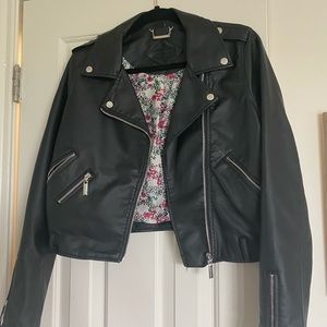 Faux Leather Moto Jacket